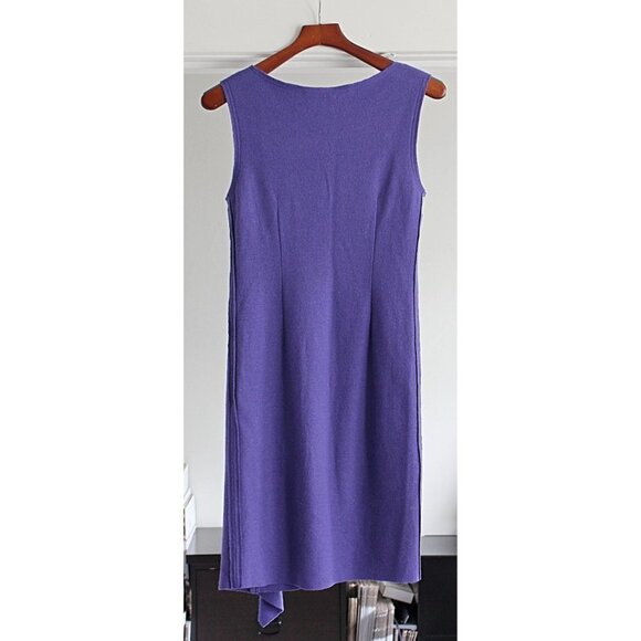 Tory Burch - Taletta Boiled Wool Ruffle Dress - Purple - Small - Picture 7 of 11